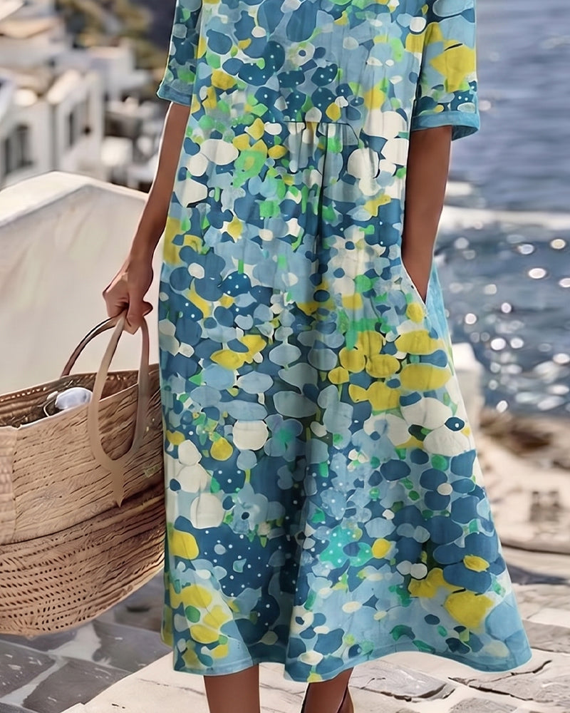 Ellie™ - Elegant Floral Summer Midi Dress