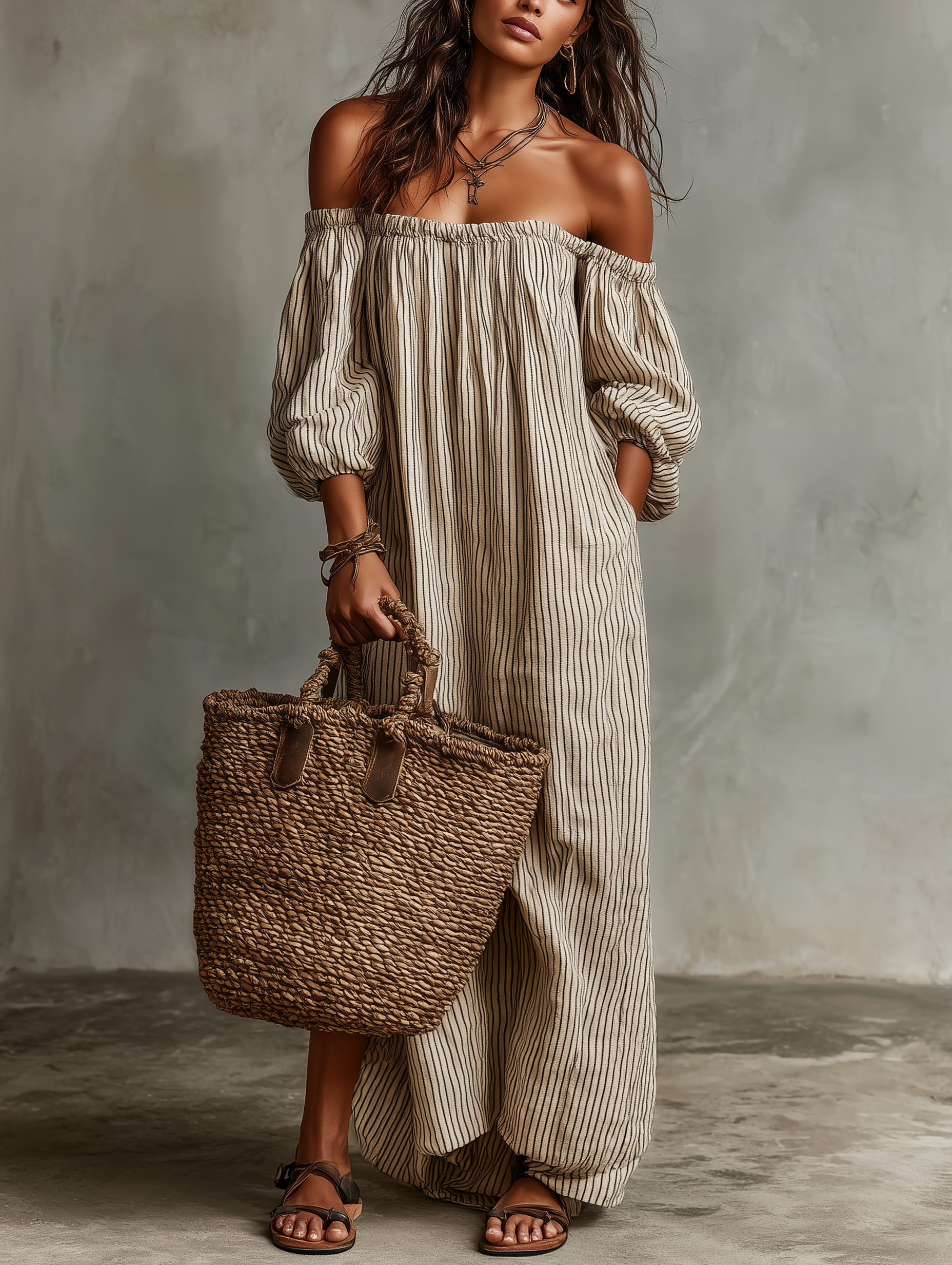 Rhea | Off-Shoulder Vacation Maxi Dress