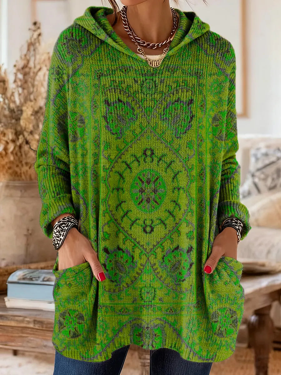 Alice™ | Retro Ethnic Print Hooded Tunic – product image 5