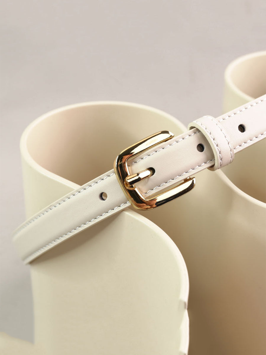 Amara | Square Buckle Leather Belt