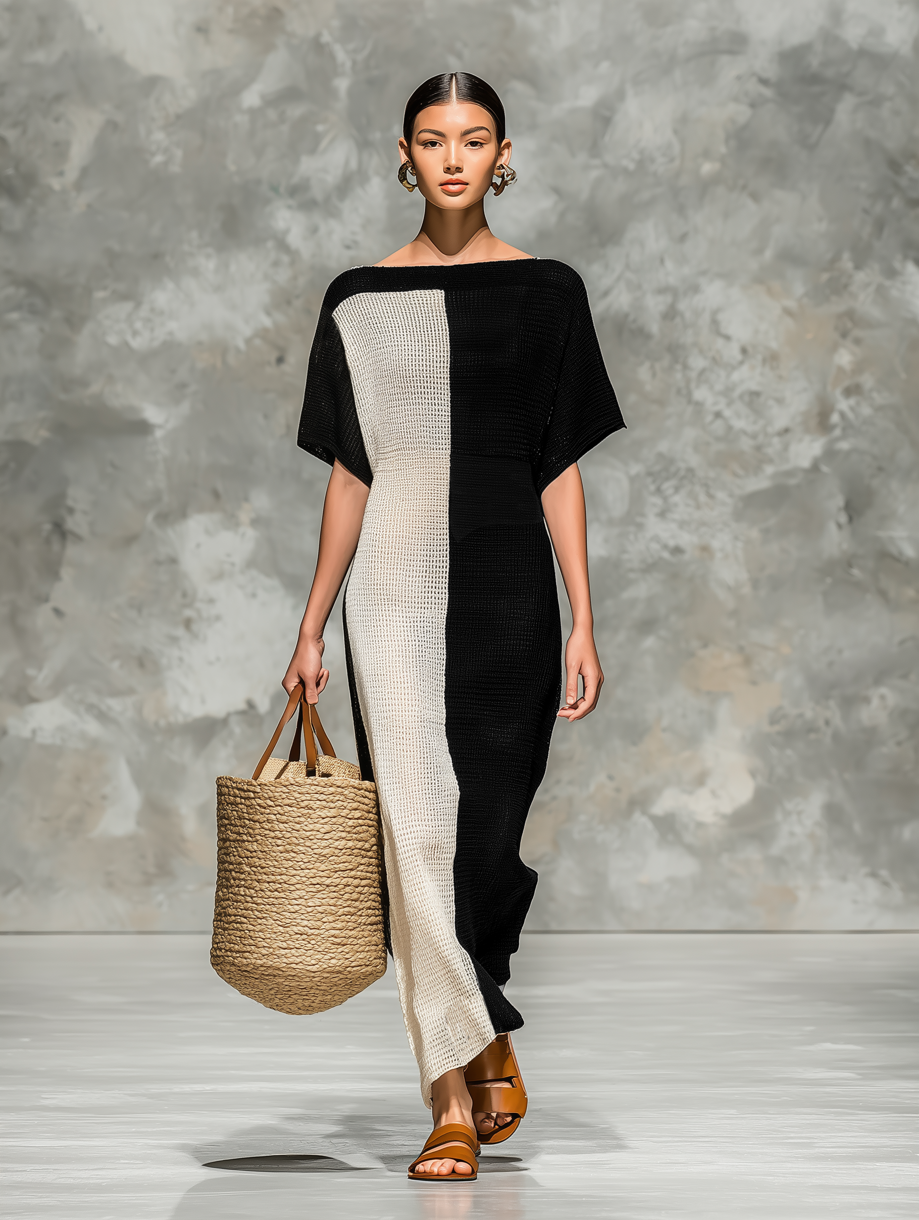 Ophelia | Boat Neck Knit Maxi Dress
