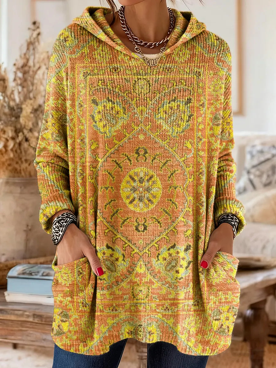 Alice™ | Retro Ethnic Print Hooded Tunic – product image 7