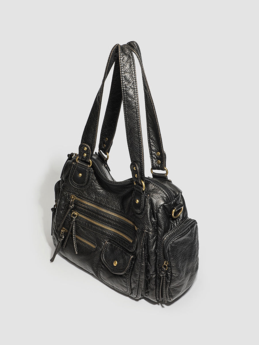 Rowan | Distressed Multi-Pocket Handbag