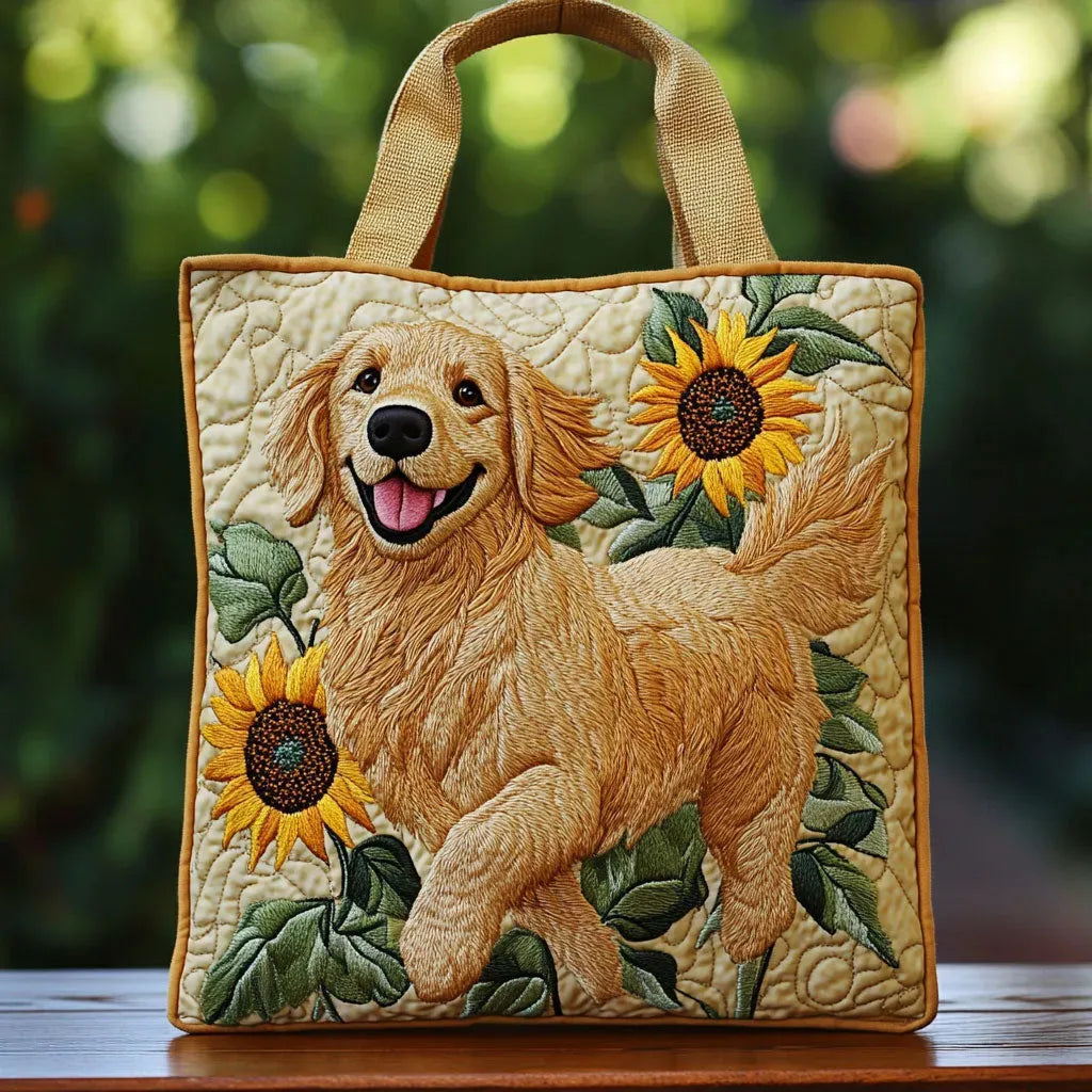 Golden Retriever | Artisanal Quilted Tote
