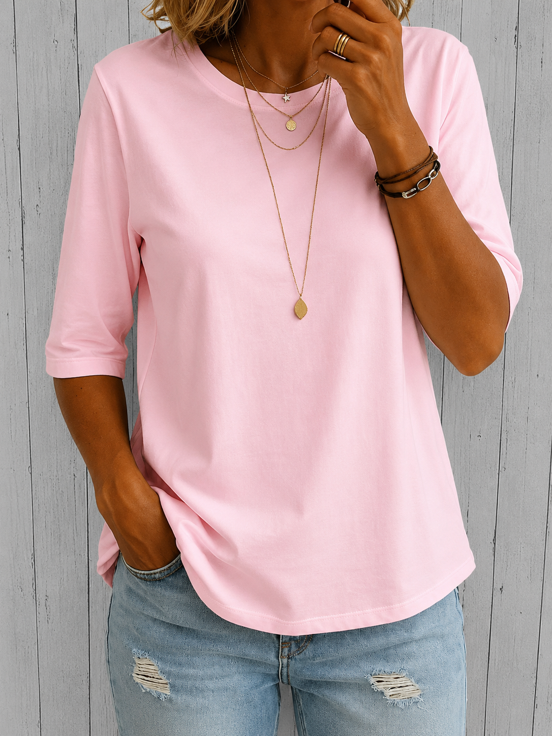 Harper™ | Relaxed Half-Sleeve Tee