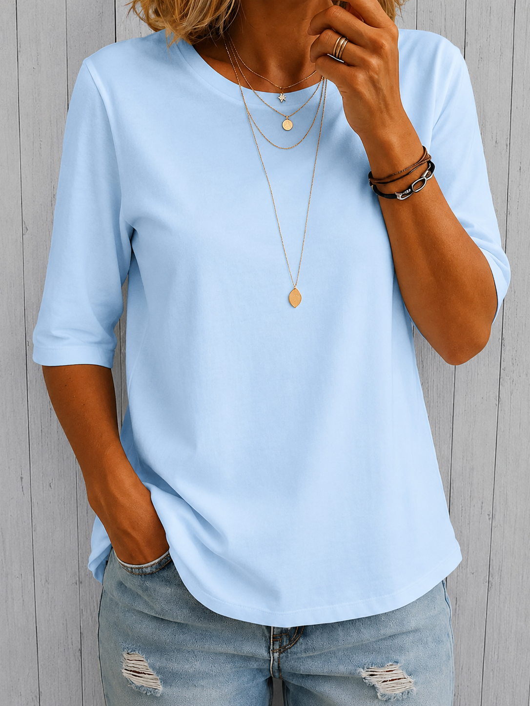 Harper™ | Relaxed Half-Sleeve Tee