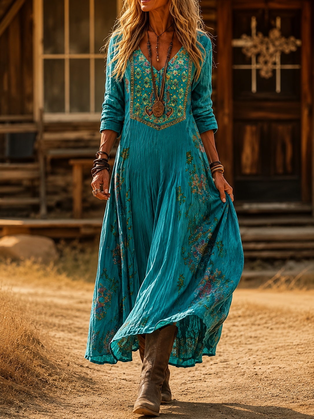 Blyssa | Bohemian Autumn Dress