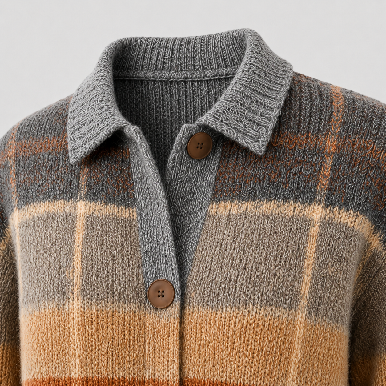 Edith™ | Ombre Plaid Knit Cardigan — Final Edit