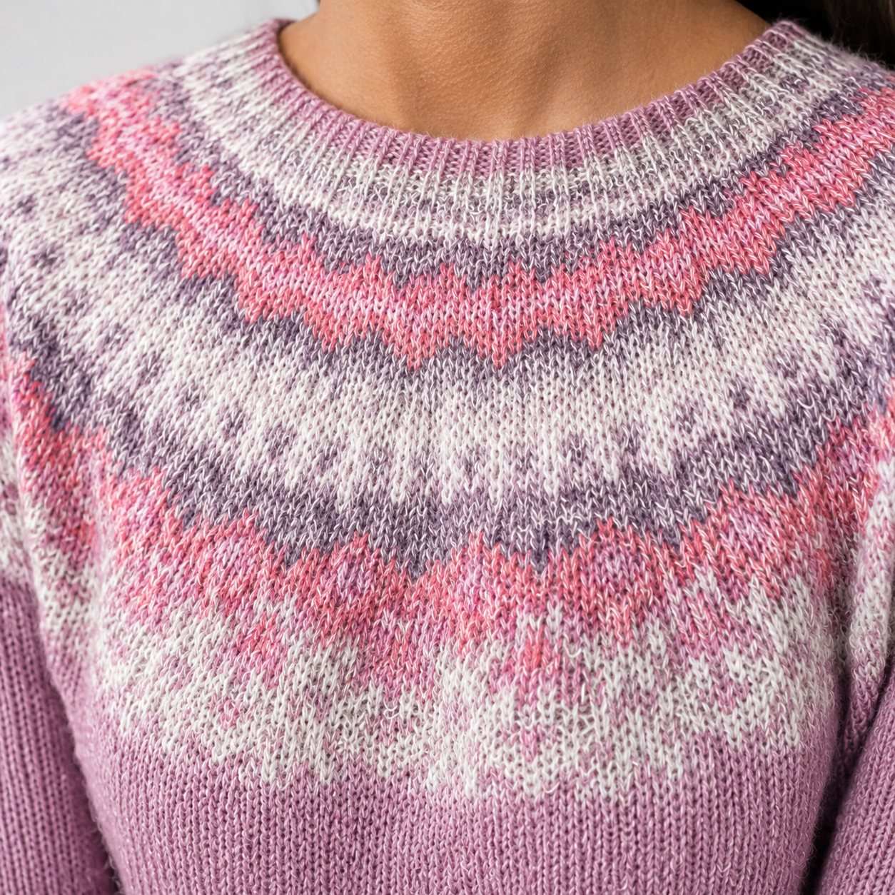 Sofia™ | Patterned Crewneck Knit Jumper — Final Edit