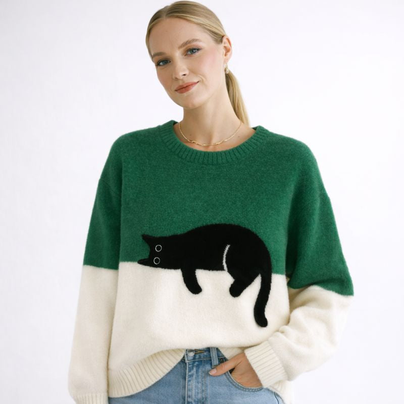 Ruthie™ Cozy Cat Knit Sweater