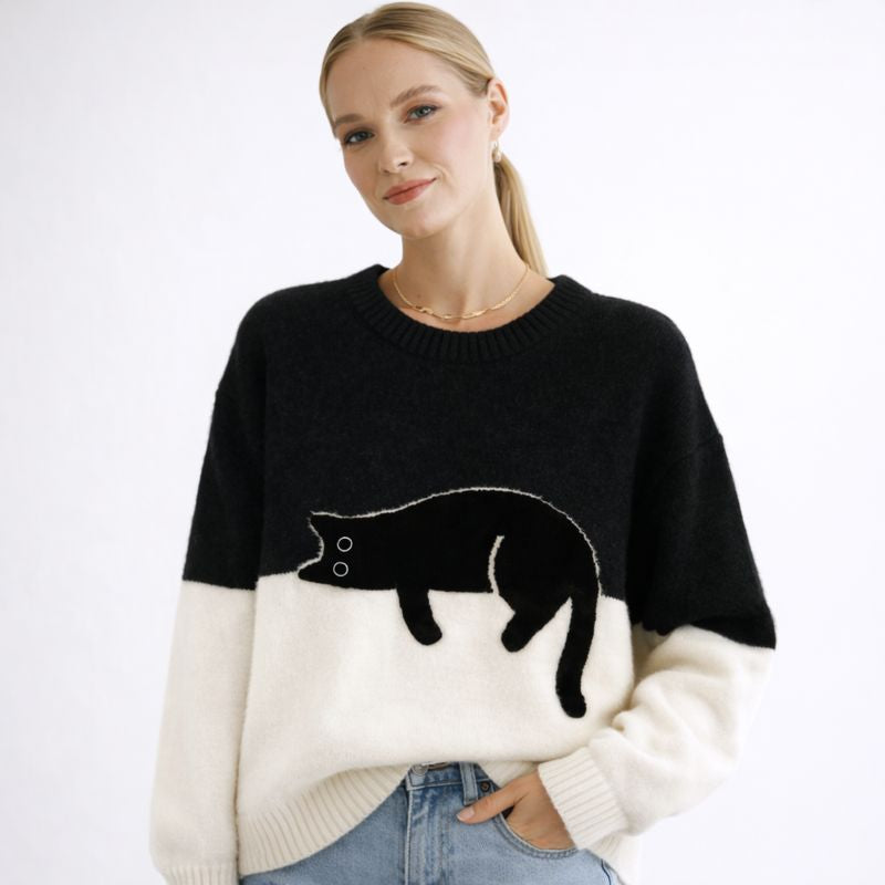 Ruthie™ Cozy Cat Knit Sweater