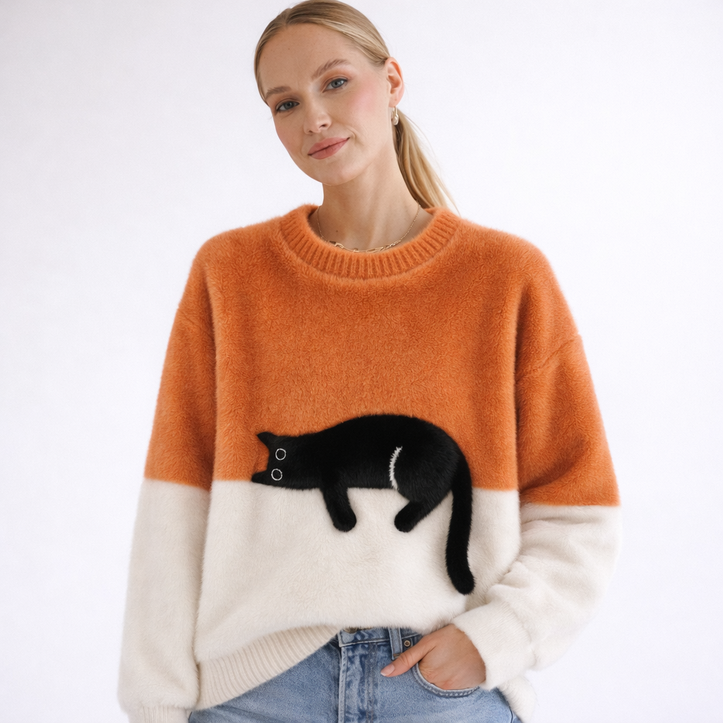 Ruthie™ Cozy Cat Knit Sweater