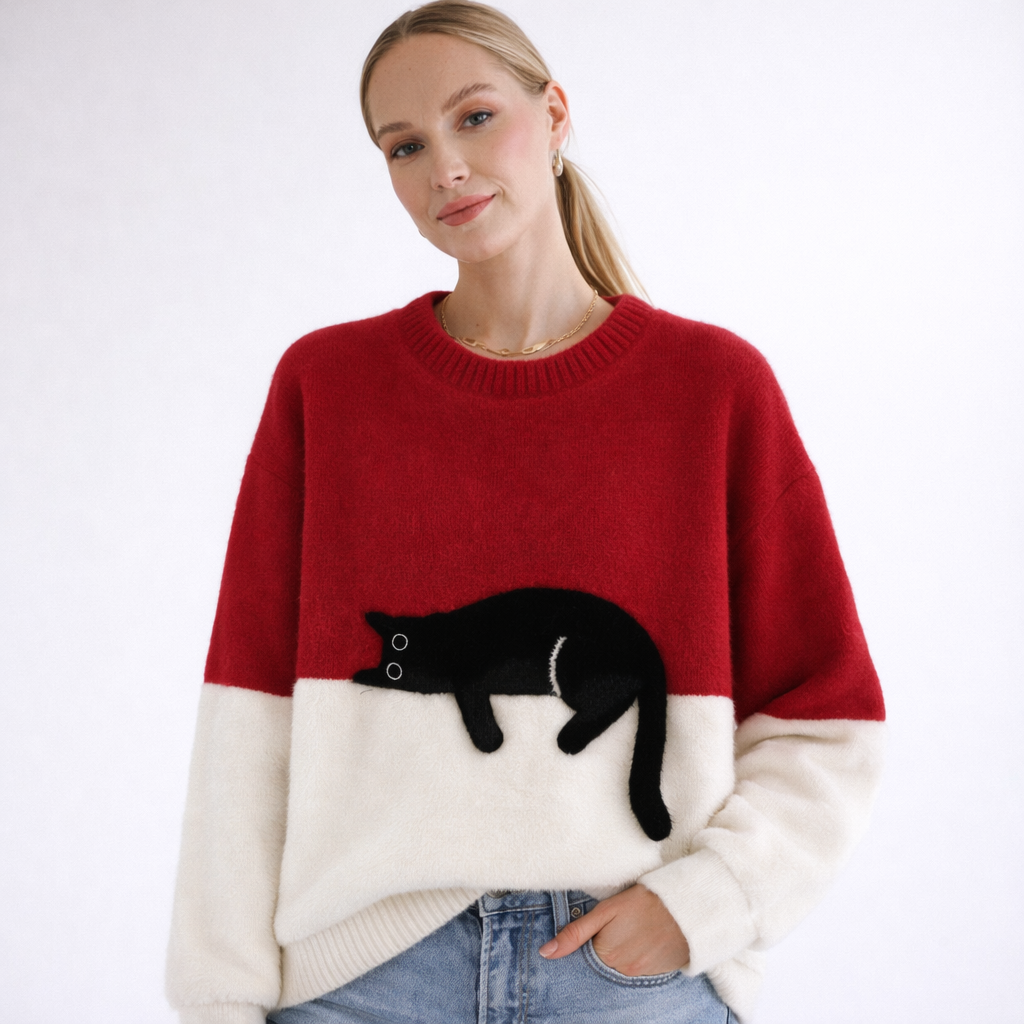 Ruthie™ Cozy Cat Knit Sweater