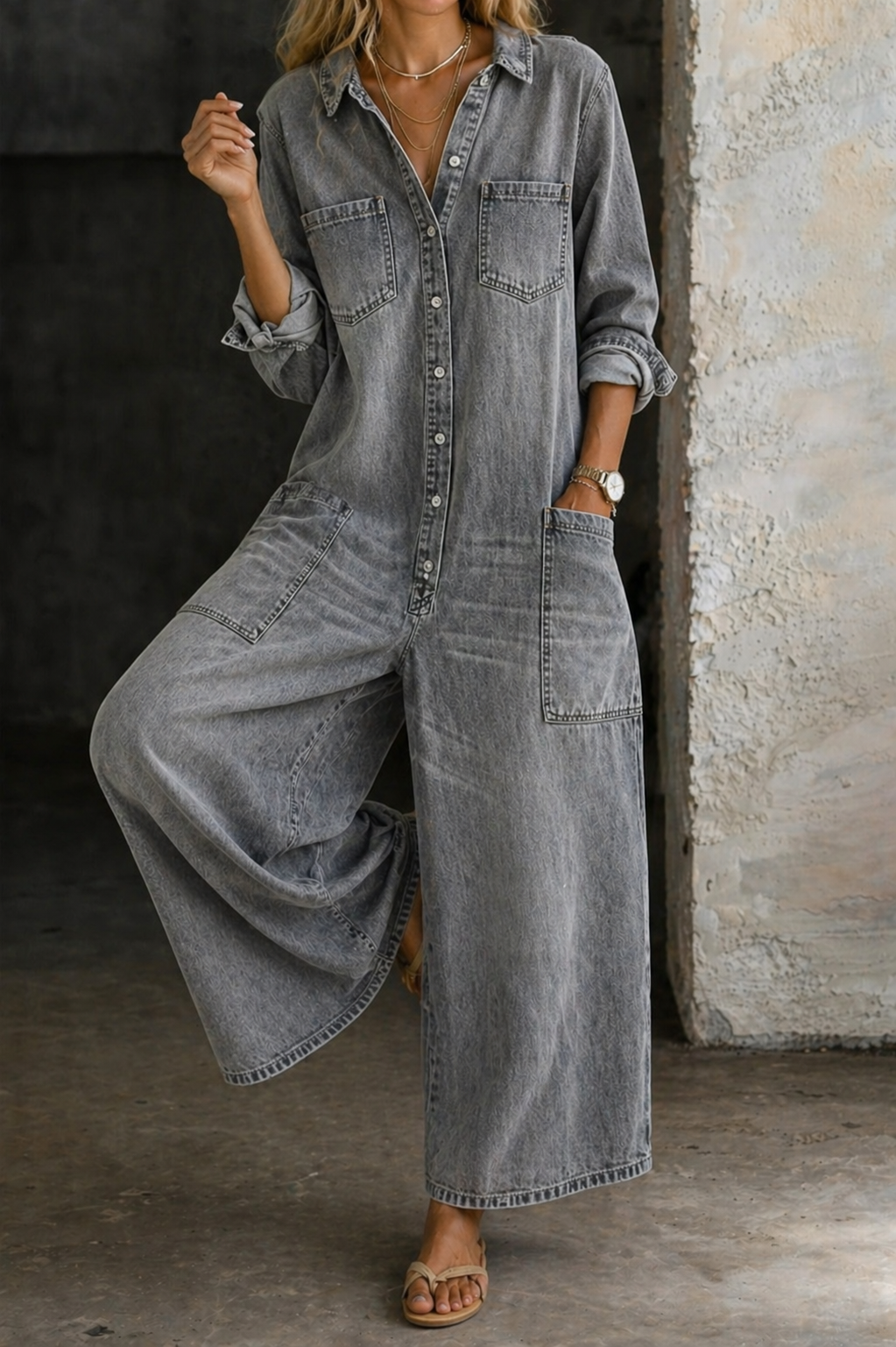 Eileen™ | Casual Denim Jumpsuit – product image 1