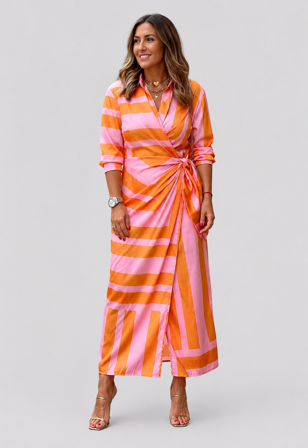 Elvina - Printed Wrap Dress