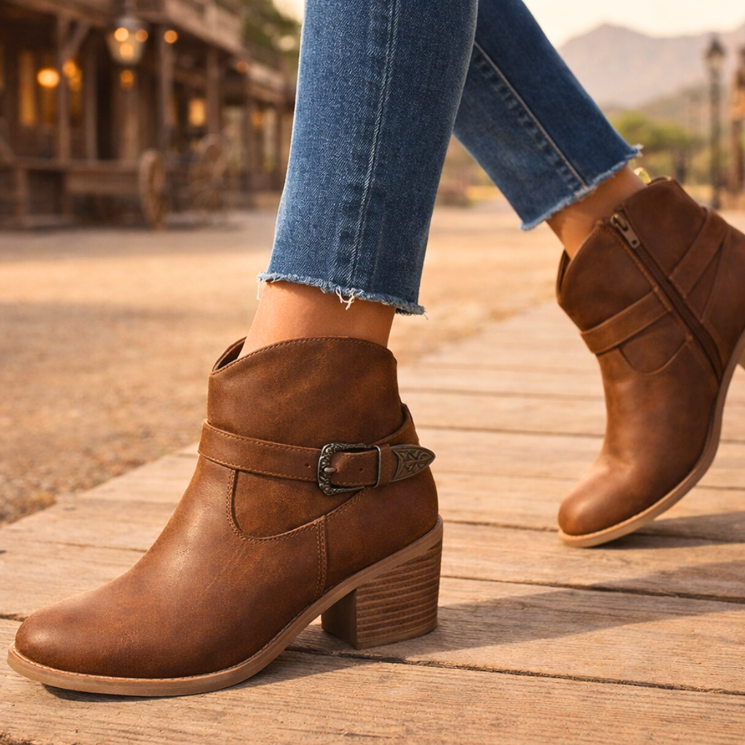 Darcy West | Leather Ankle Boots