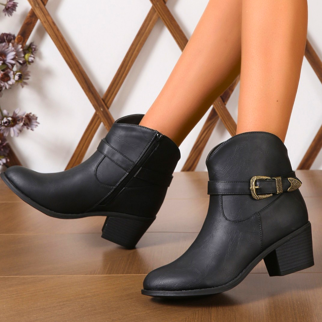 Darcy West | Leather Ankle Boots