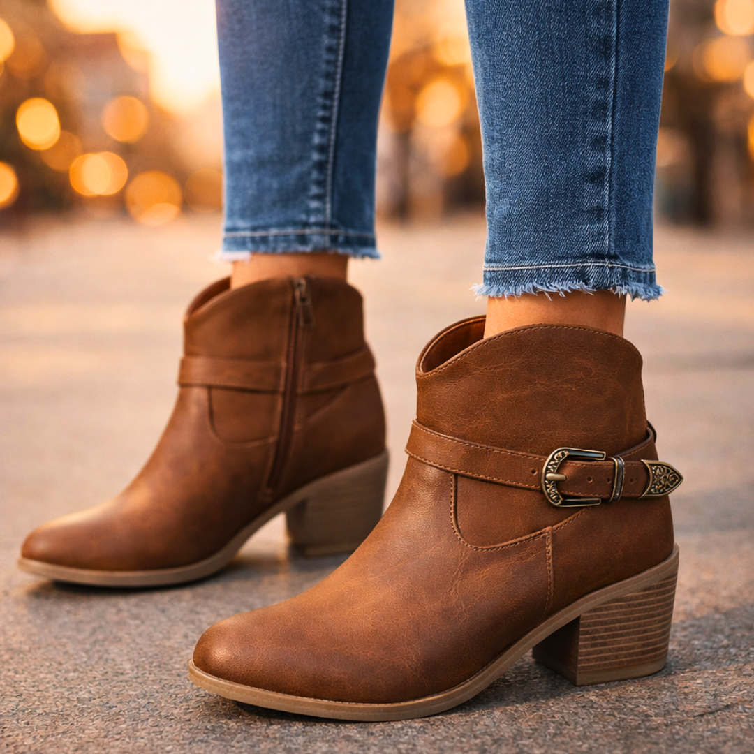 Darcy West | Leather Ankle Boots