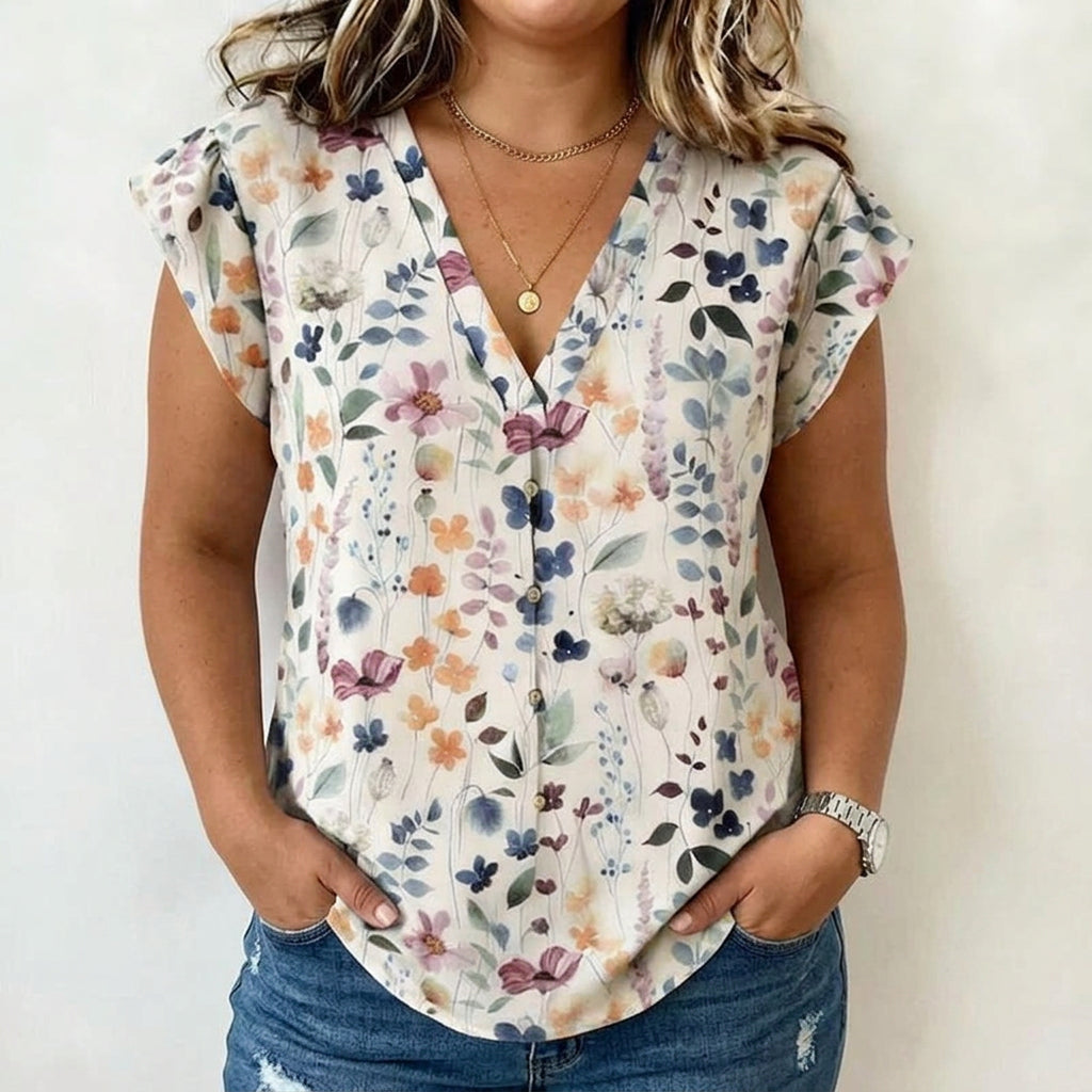 Pippa™ | Vintage Floral Print Blouse