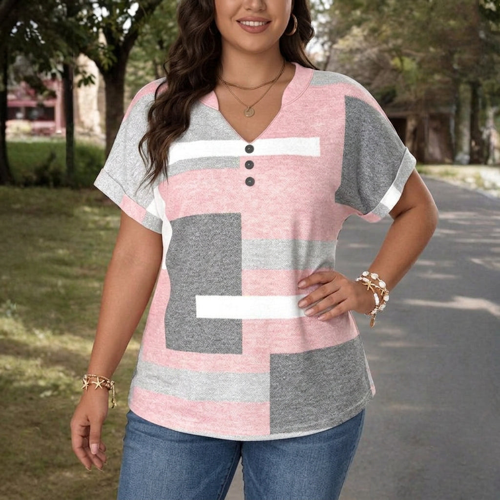 Abby™ | Casual Color Block Blouse