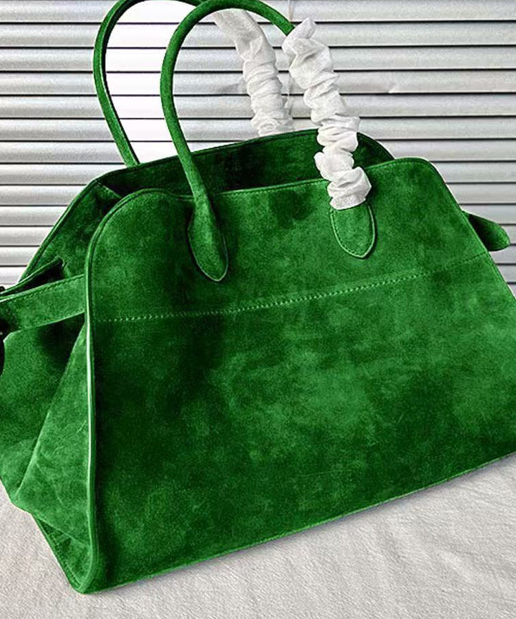 Valerie | Green Suede Tote Bag