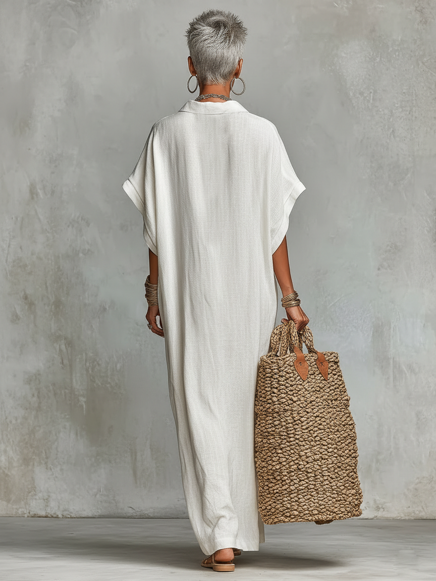Julia | Loose-Fitting Shirt Maxi Dress