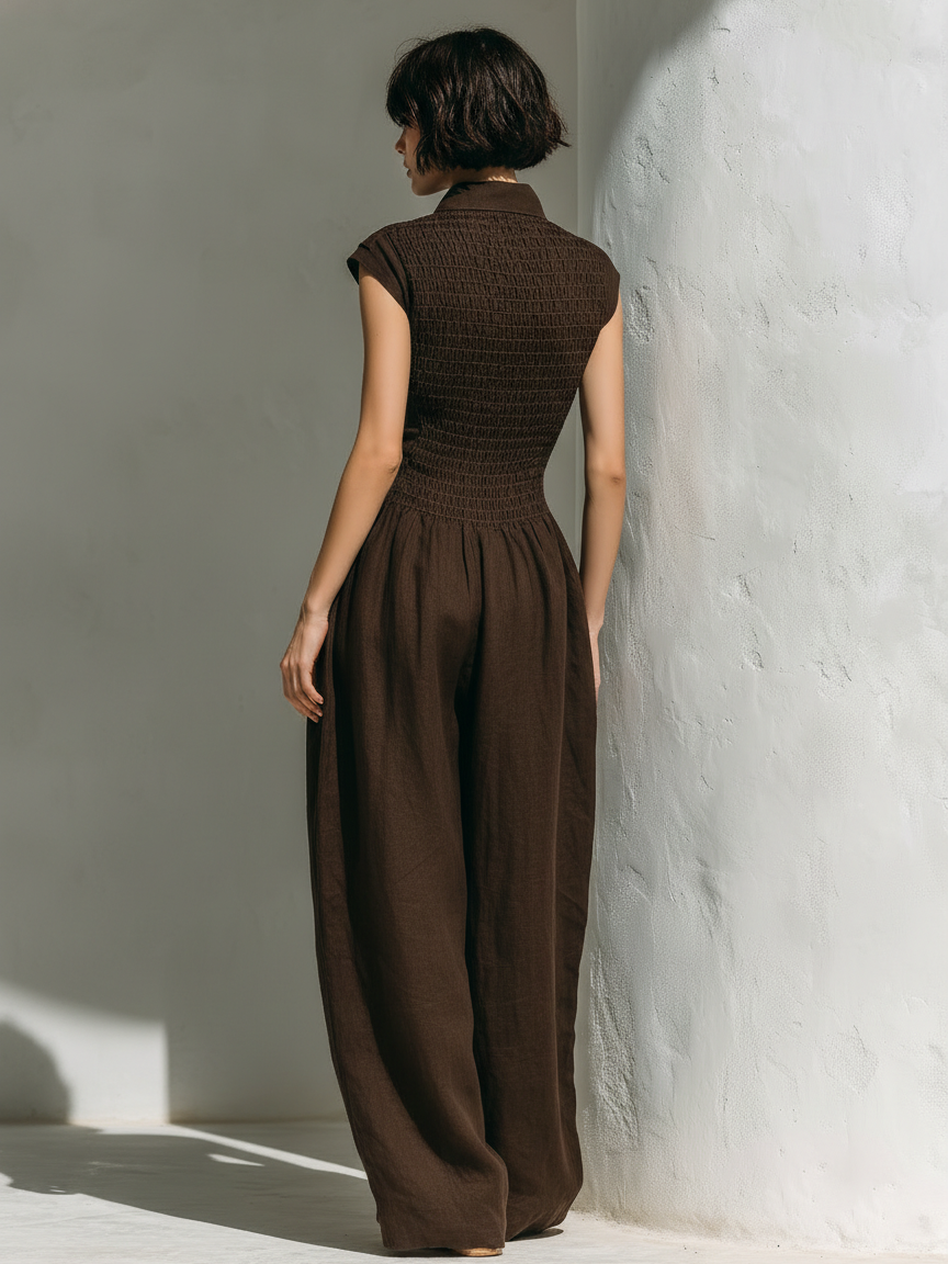 Amelie | Cap Sleeve Wide-Leg Jumpsuit