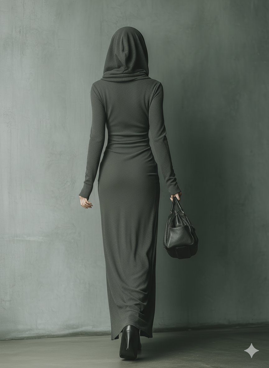 Mykhalah | Hooded Knitted Maxi Dress