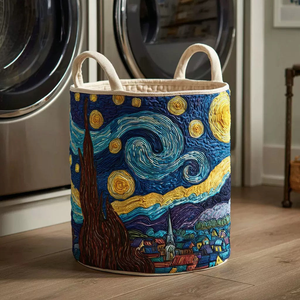 Vincent™ | Starry Night Village Laundry Basket