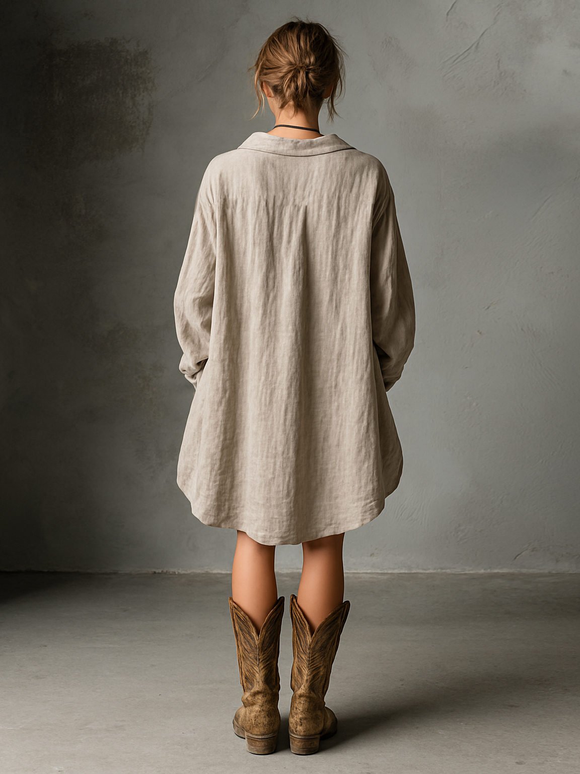 Julia | Loose-Fitting Linen Mini Dress