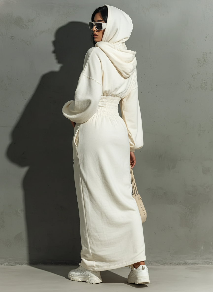 Kirsty | Hooded Sweatshirt Maxi Dress
