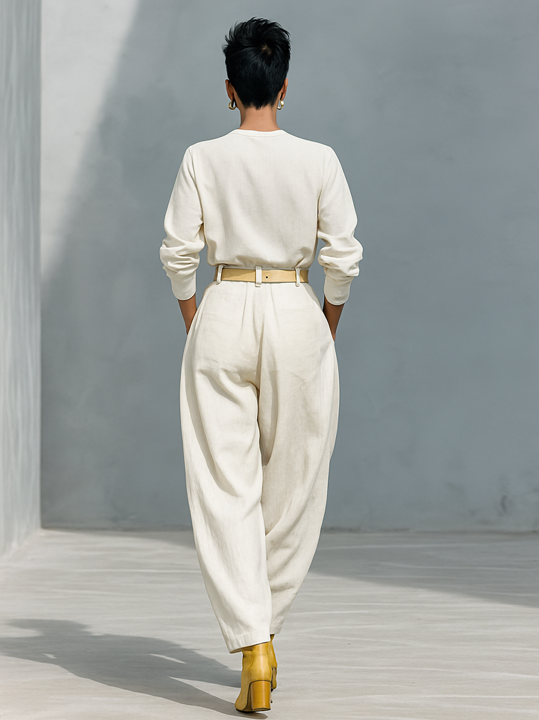 Thea | Loose Linen Trouser Set