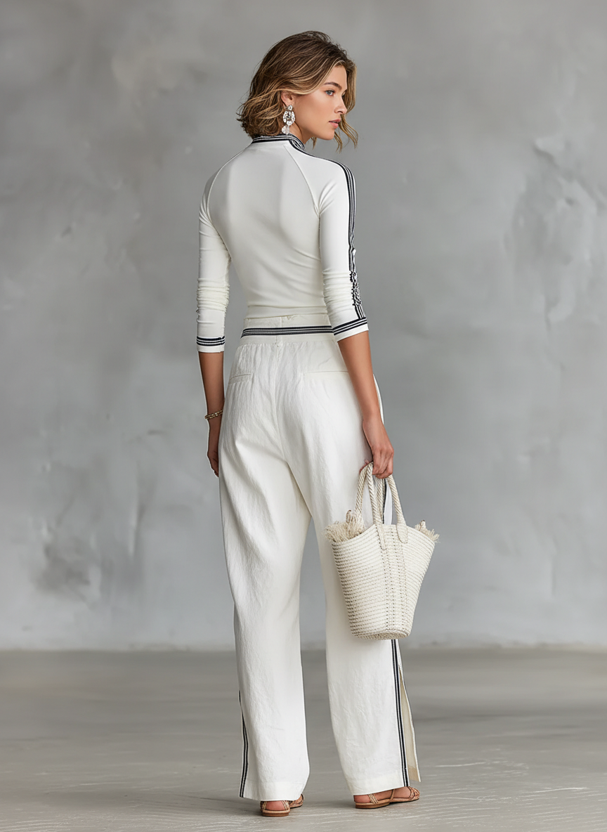 Kori | Half-Zip Wide-Leg Lounge Set