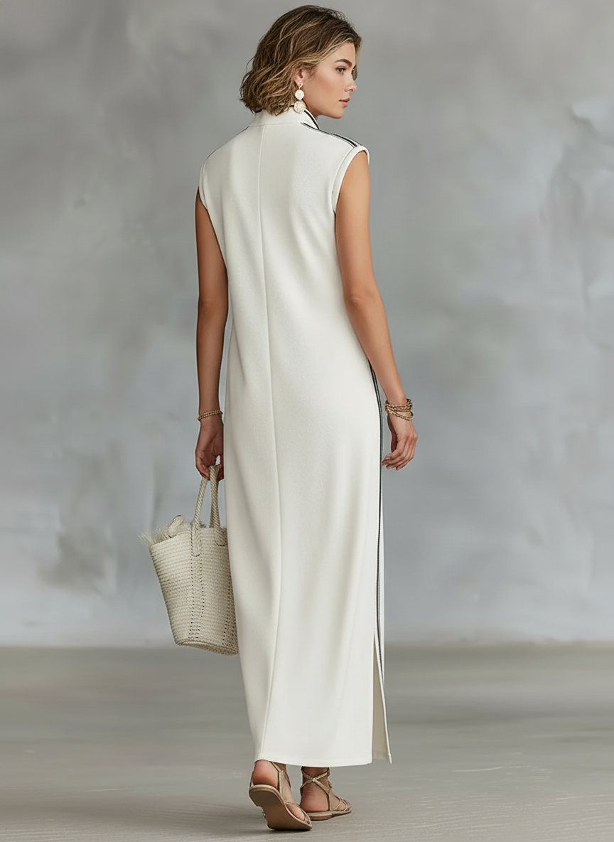 Maisie | Athletic Henley Maxi Dress
