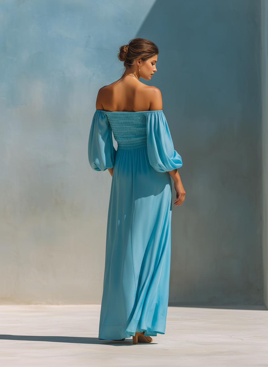 Skye | Off-Shoulder Slit Maxi Dress