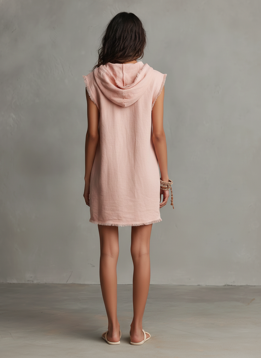 Miley | Hooded Linen Mini Dress