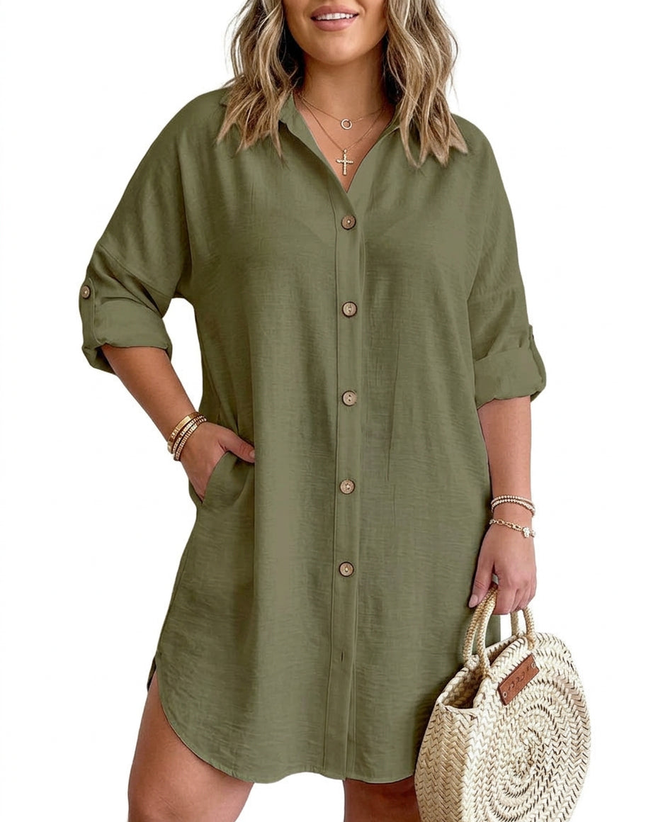 Catriona - Button-Up Shirt Dress