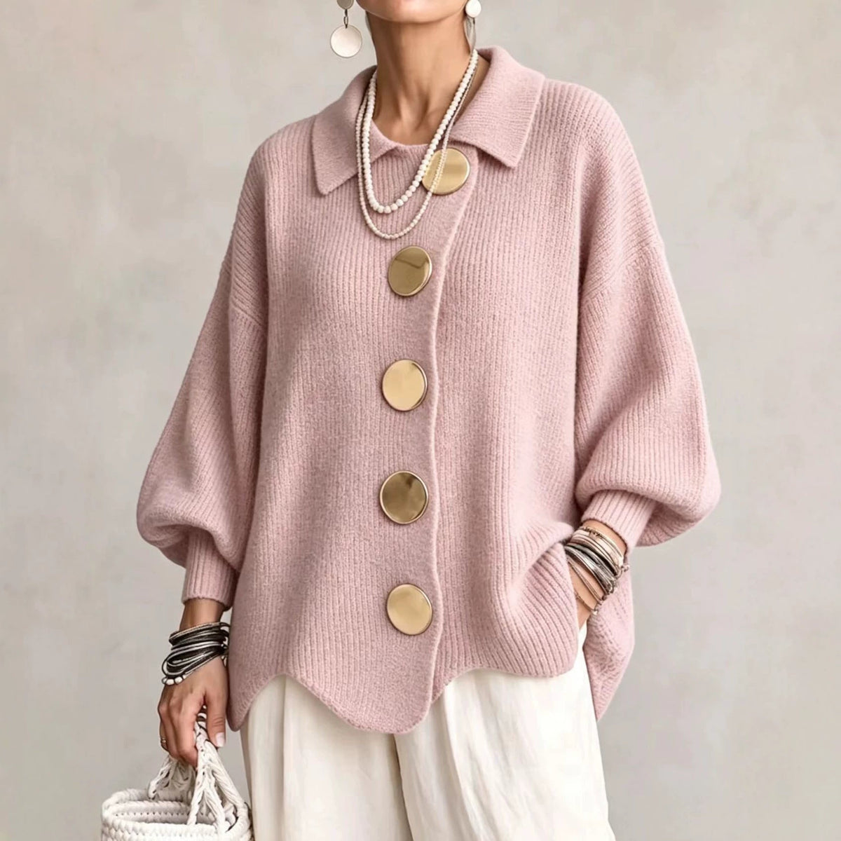 Isadora™ | Oversized Collared Cardigan