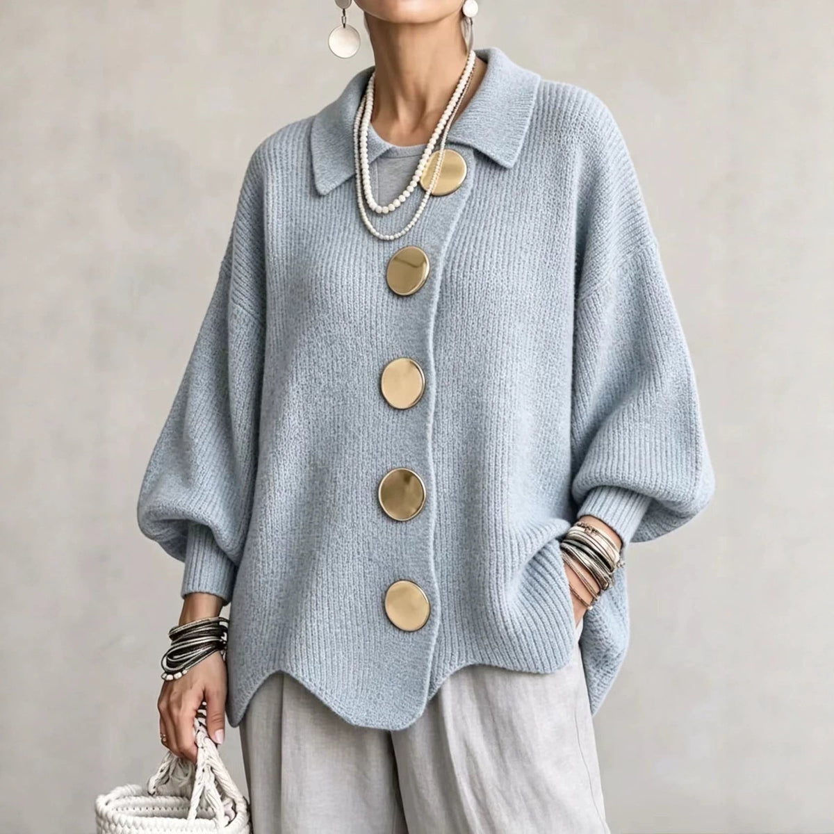 Isadora™ | Oversized Collared Cardigan