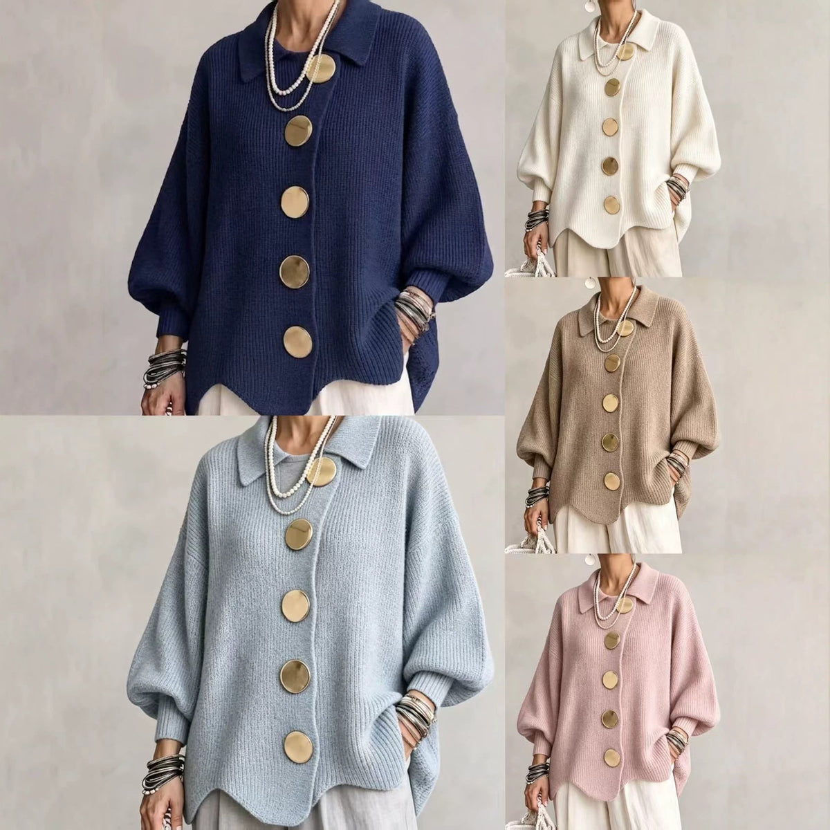 Isadora™ | Oversized Collared Cardigan