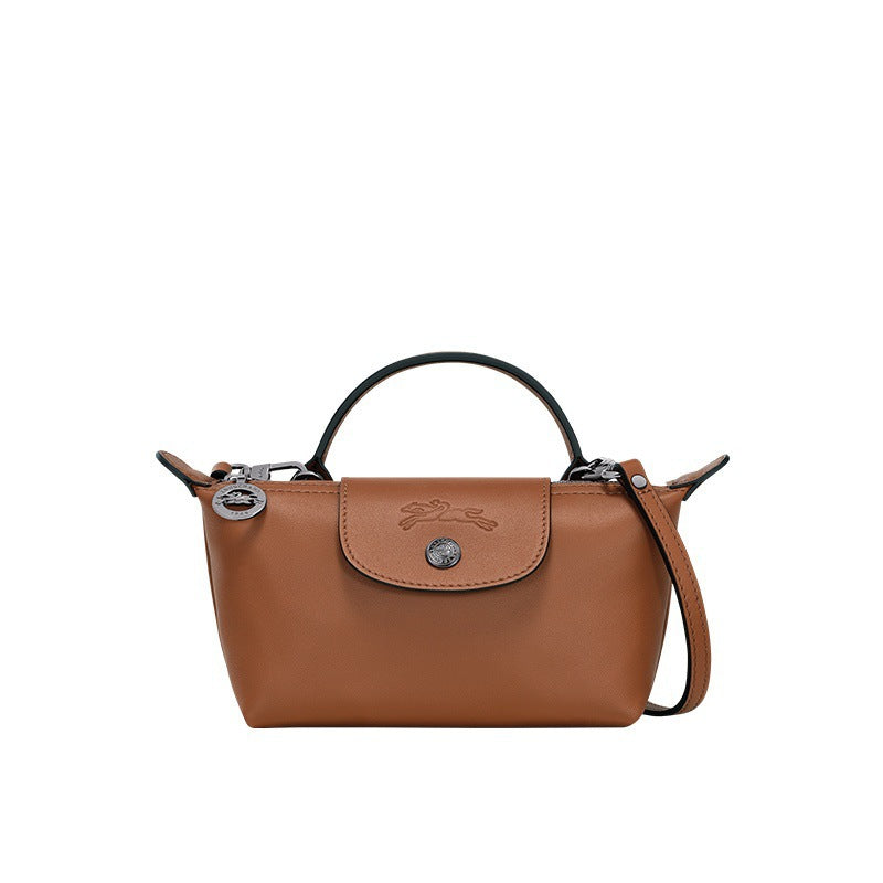 Aria | Mini Pleated Tote Bag - Brown