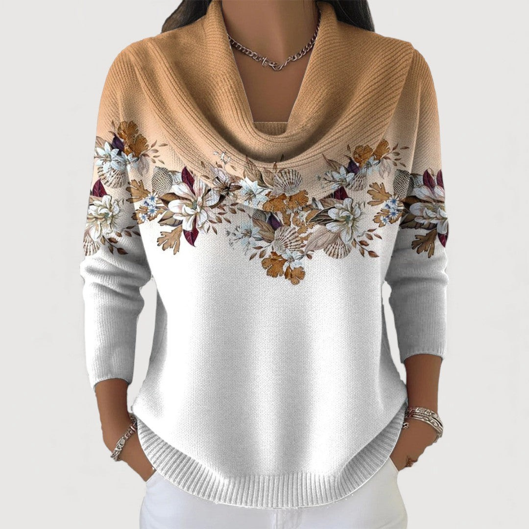Nora™ | Floral Soft Collared Jumper – product image 1