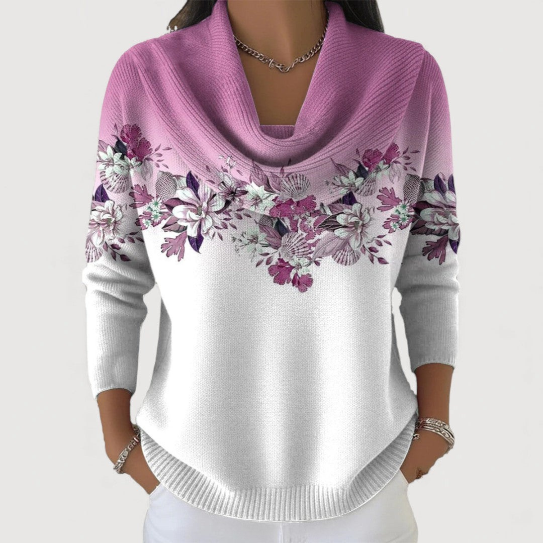 Nora™ | Floral Soft Collared Jumper – product image 3