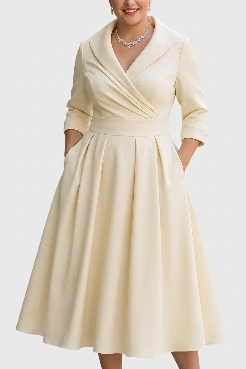 Rosa - Elegant midi dress
