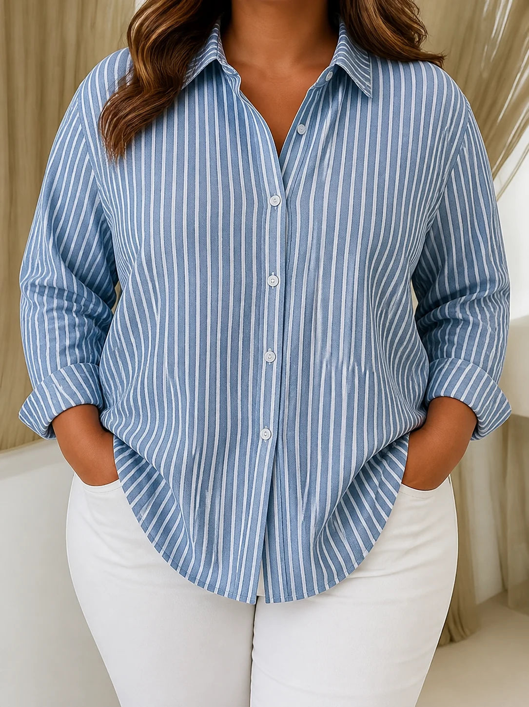 Jacqueline | Striped Button-Down Shirt