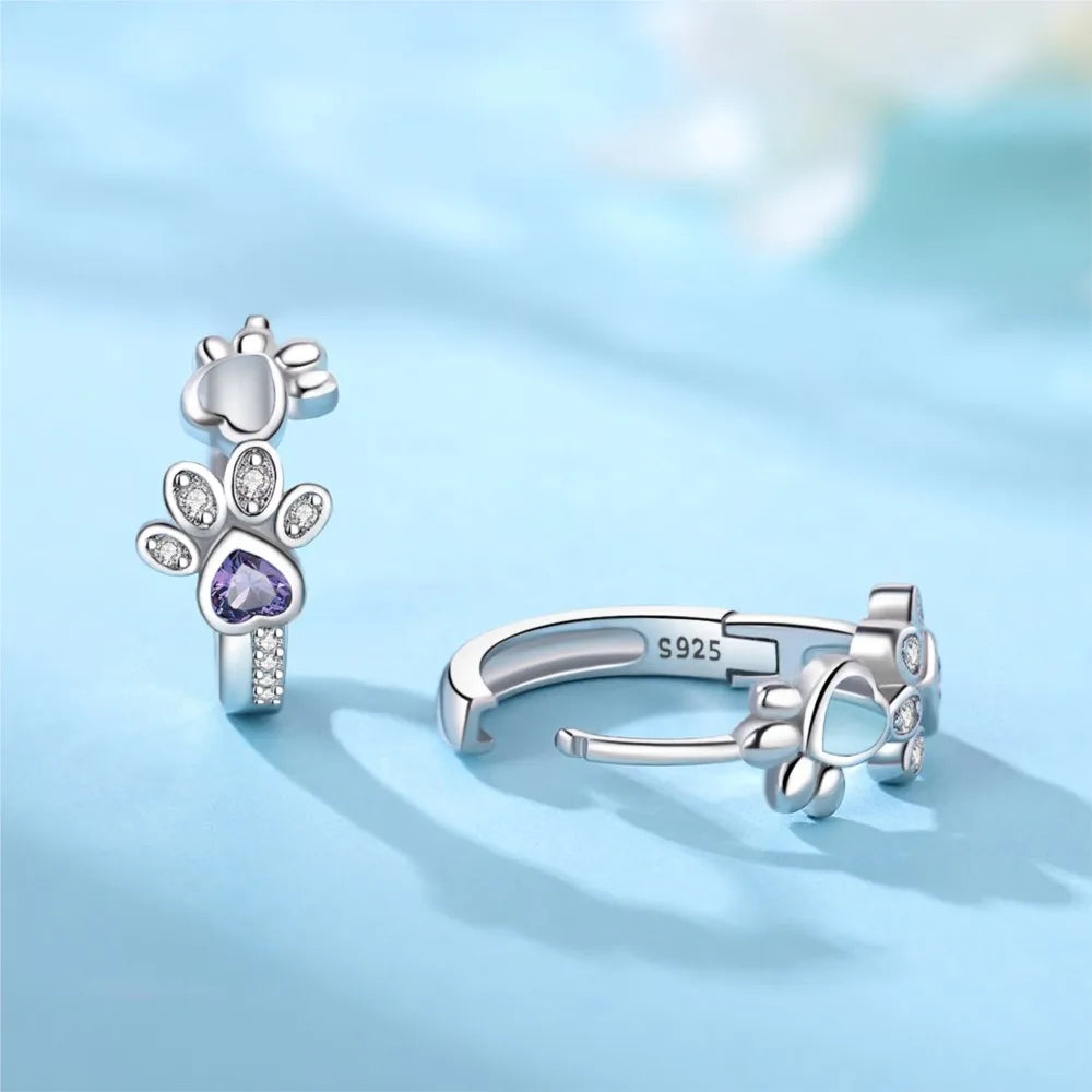 Emery™ | Heart Paw Huggie Earrings