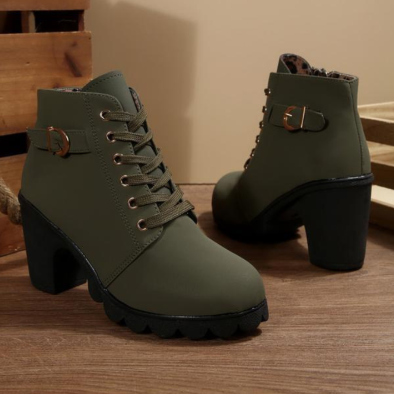 Katni | Buckled Chunky Ankle Boots