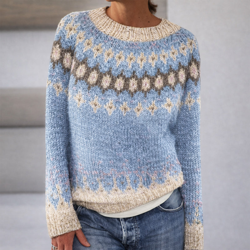 Sofia™ | Patterned Crewneck Knit Jumper – product image 4