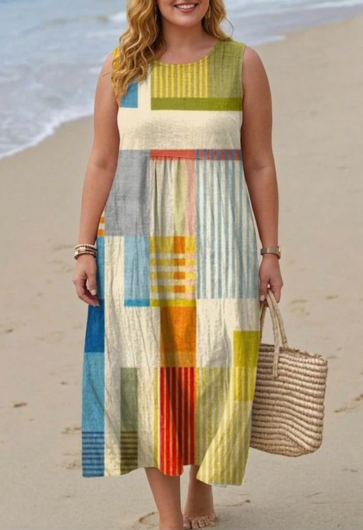 Eve Geometric Midi Dress