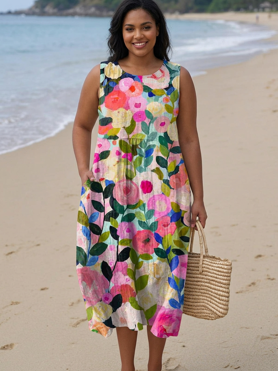 Ava | Floral Midi Dress